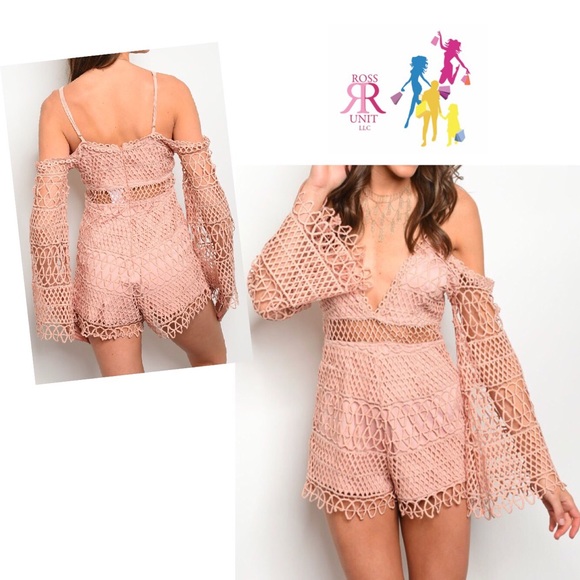 Pants - Long Sleeve Crochet Romper